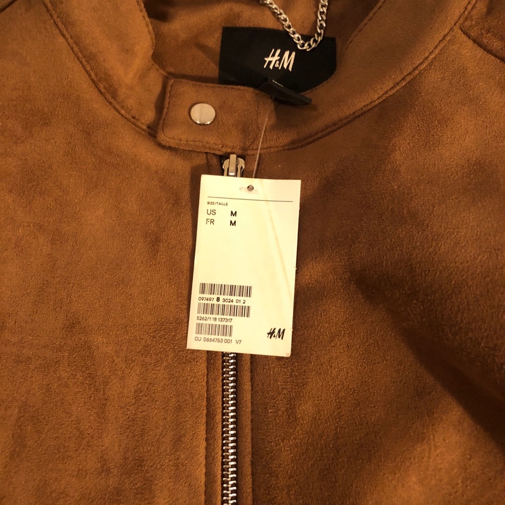 Faux suede men’s bomber jacket - Picture 4 of 6